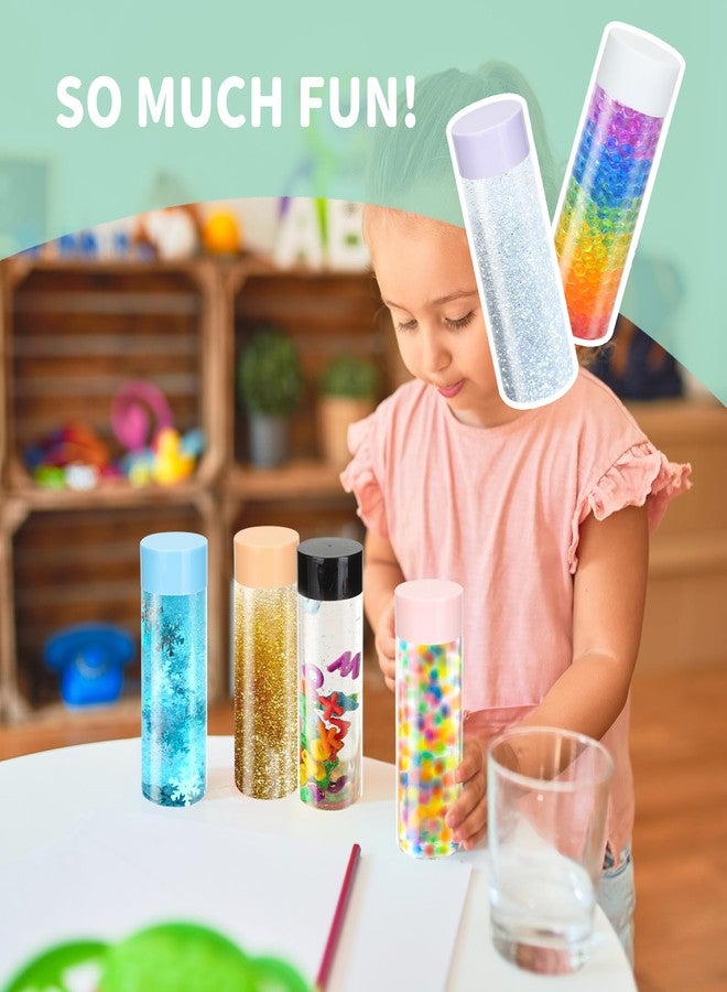 FARQAN 16 Pcs Sensory Bottles with Lids, 13.5 oz Leakproof Clear Plastic Water Bottles Reusable Empty for Sensory Crafts Classroom Handmade Party Supply (Multi Colors) - Image 5